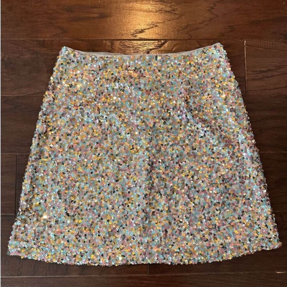 Sparkling Multicolor Sequin A-Line Skirt